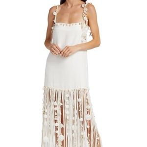 Zimmermann Postcard Shell Fringe Dress NWT